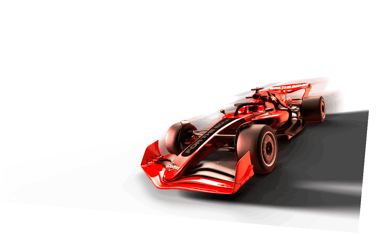 Carro de Fórmula 1 Doritos Correndo